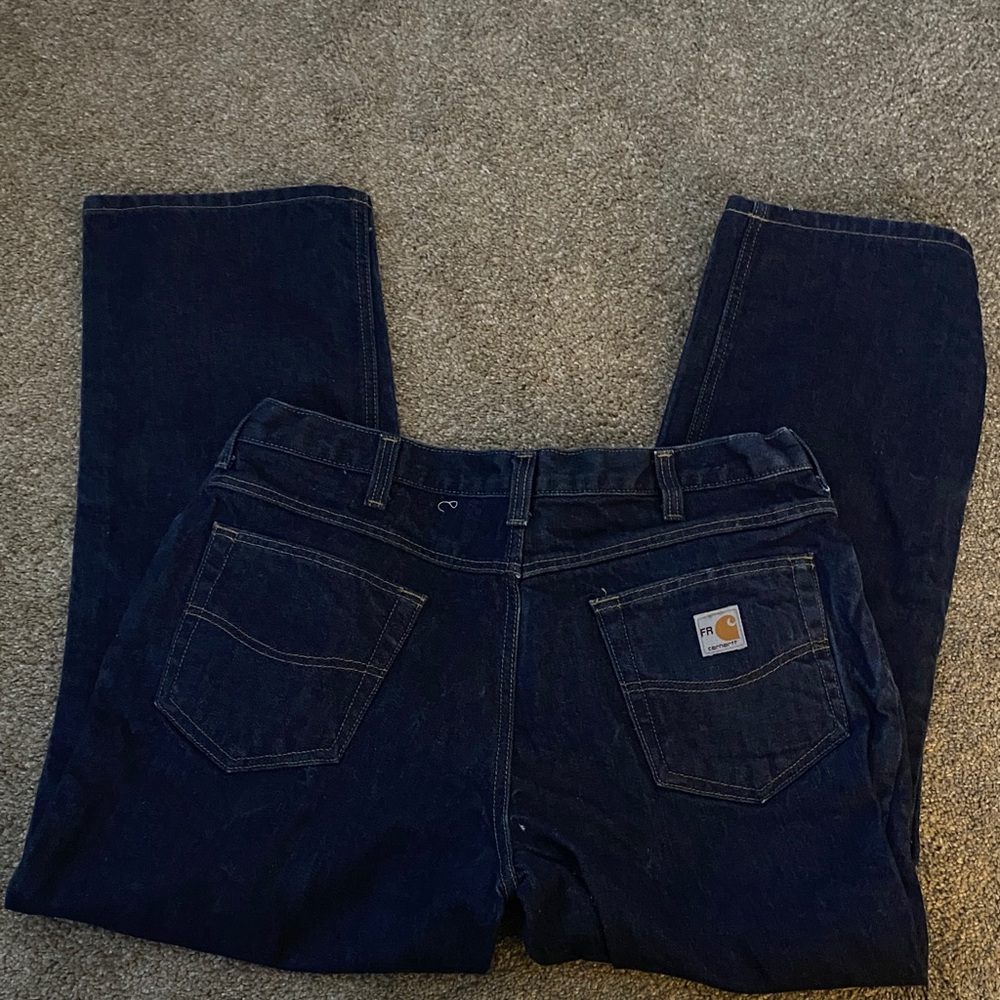 Carhartt Men's Dark Blue Relaxed Jeans Fire Resistant